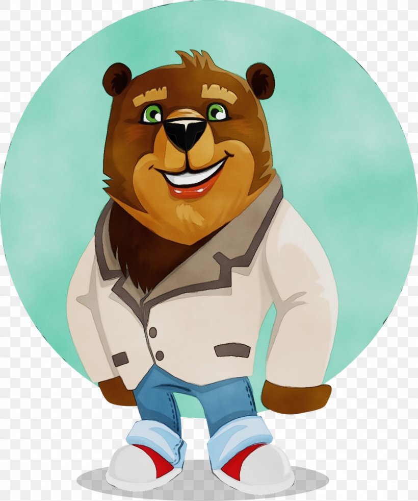 Cartoon Brown Bear Bear Mascot Animated Cartoon, PNG, 1069x1280px, Watercolor, Animated Cartoon, Bear, Brown Bear, Cartoon Download Free
