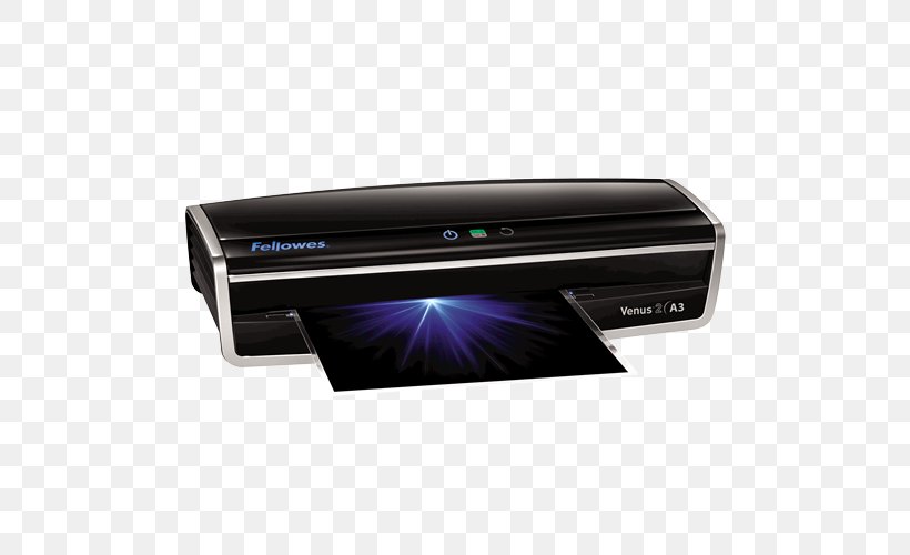 Pouch Laminator Lamination Fellowes Brands Paper Cold Roll Laminator, PNG, 500x500px, Pouch Laminator, Bookbinding, Cold Roll Laminator, Electronic Device, Electronics Download Free