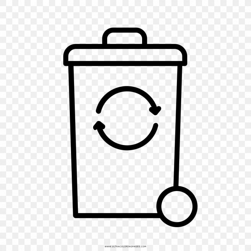 Drawing Rubbish Bins & Waste Paper Baskets Recycling, PNG, 1000x1000px, Drawing, Area, Autocad, Black And White, Coloring Book Download Free