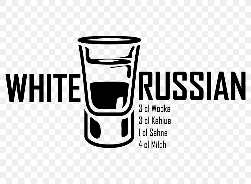 Cocktail Vodka White Russian Logo Mug, PNG, 800x600px, Cocktail, Area, Black And White, Brand, Cup Download Free