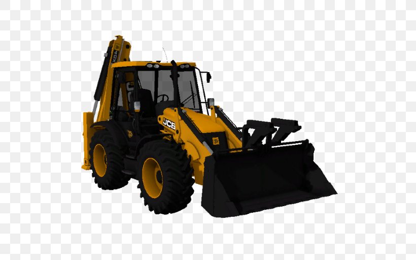 Farming Simulator 17 Bulldozer JCB Backhoe Loader Tractor, PNG, 512x512px, Farming Simulator 17, Architectural Engineering, Automotive Tire, Backhoe, Backhoe Loader Download Free