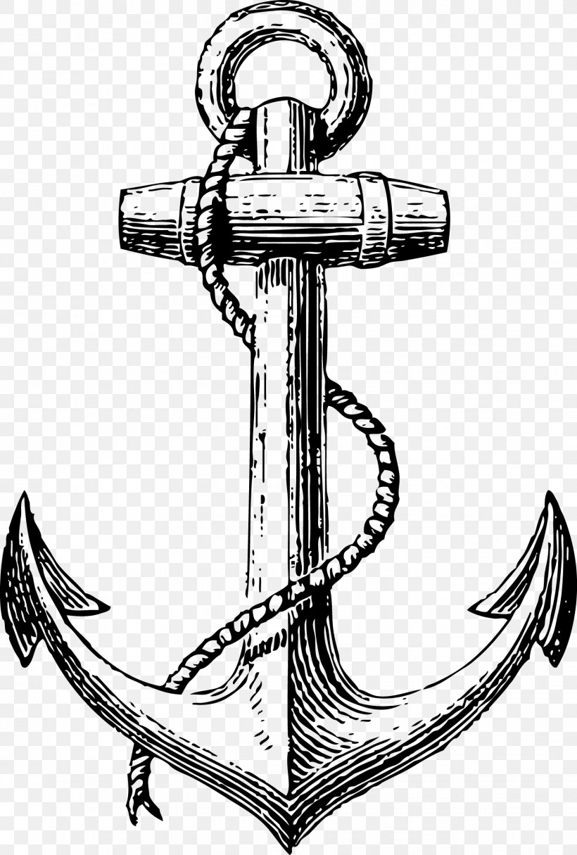 Anchor Drawing Clip Art, PNG, 1531x2270px, Anchor, Art, Black And White, Drawing, Free Content Download Free