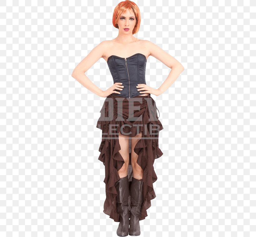 Steampunk Skirt Ruffle Clothing Gothic Fashion, PNG, 758x758px, Steampunk, Bustle, Clothing, Cocktail Dress, Corset Download Free