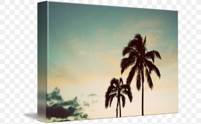 Painting Picture Frames Arecaceae Tree Sky Plc, PNG, 650x504px, Painting, Arecaceae, Landscape, Palm Tree, Picture Frame Download Free