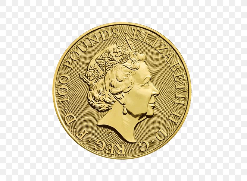 The Queen's Beasts United Kingdom Bullion Coin Gold Coin, PNG, 600x600px, United Kingdom, Britannia, Bronze Medal, Bullion Coin, Canadian Gold Maple Leaf Download Free