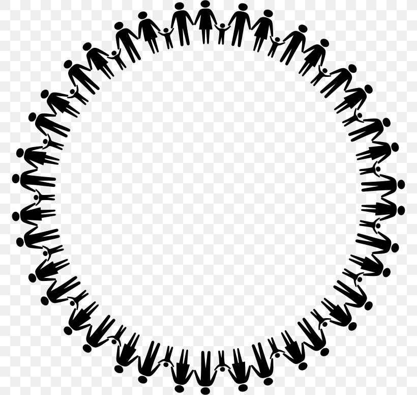 Circle Holding Hands Clip Art, PNG, 774x776px, Holding Hands, Area, Black, Black And White, Child Download Free