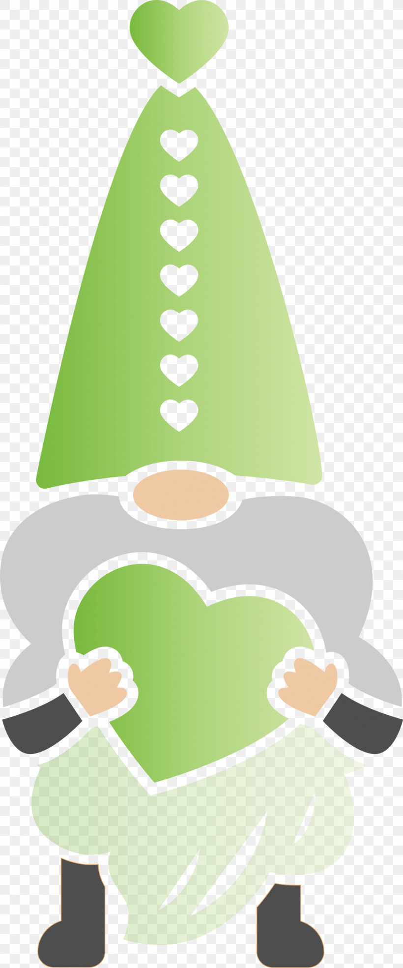 Gnome Loving Red Heart, PNG, 1249x3000px, Gnome, Christmas Tree, Green, Leaf, Loving Download Free