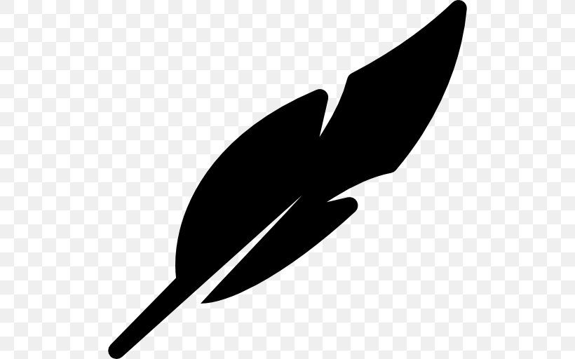 Quill Pen Feather, PNG, 512x512px, Quill, Artwork, Beak, Black, Black And White Download Free