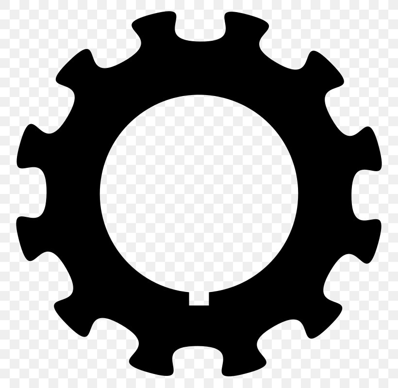 Gear Royalty-free Clip Art, PNG, 800x800px, Gear, Bicycle Part, Black And White, Black Gear, Gear Train Download Free