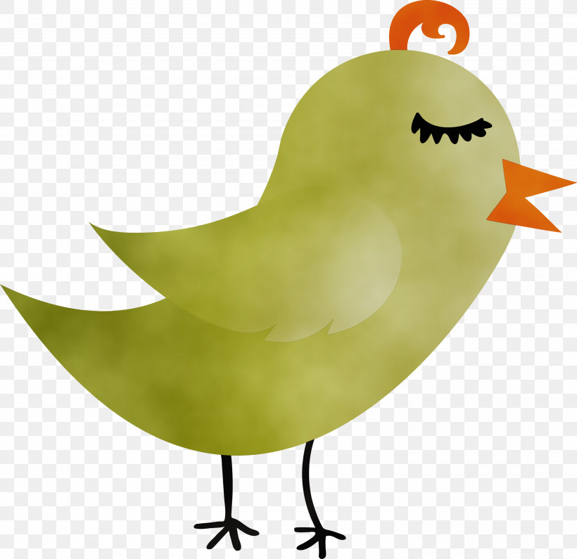 Bird Beak Chicken Perching Bird, PNG, 3000x2910px, Cartoon Bird, Beak, Bird, Chicken, Cute Bird Download Free