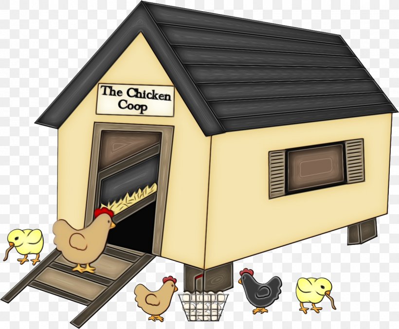 Chicken Coop Roof Kennel Doghouse House, PNG, 1247x1029px, Watercolor, Building, Chicken Coop, Doghouse, Home Download Free