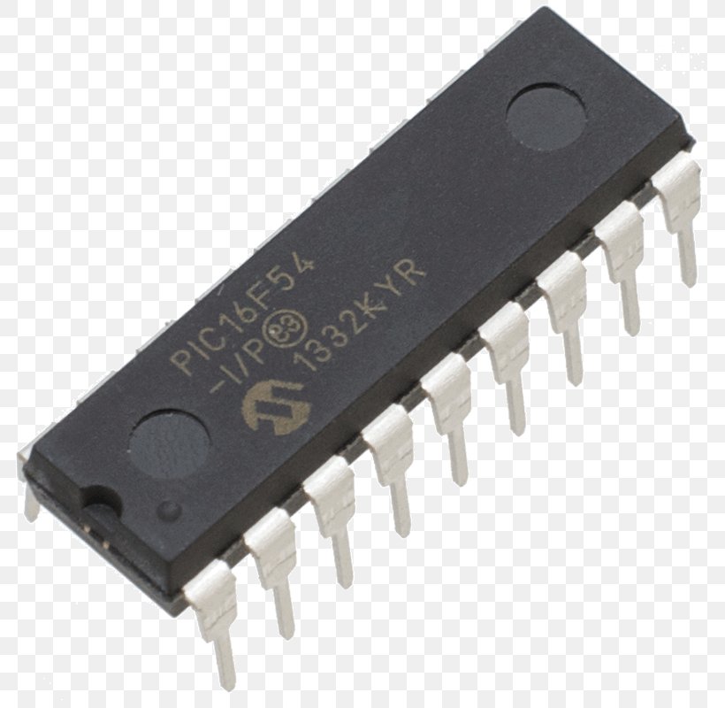 PIC Microcontroller Integrated Circuits & Chips Electronic Component Raspberry Pi, PNG, 800x800px, Microcontroller, Analogtodigital Converter, Circuit Component, Electronic Component, Electronic Device Download Free
