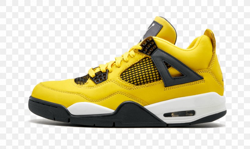 Air Jordan 4 Retro LS Lightning 2006 Mens Sneakers Size 10 Sports Shoes Nike, PNG, 1000x600px, Air Jordan, Adidas, Athletic Shoe, Basketball Shoe, Brand Download Free