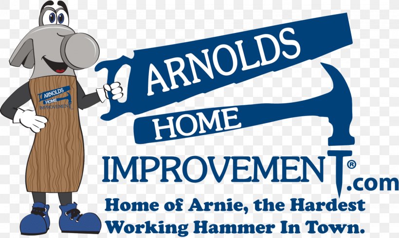 Arnolds Home Improvement Logo Organization Brand Banner, PNG, 1632x979px, Logo, Advertising, Area, Banner, Blue Download Free