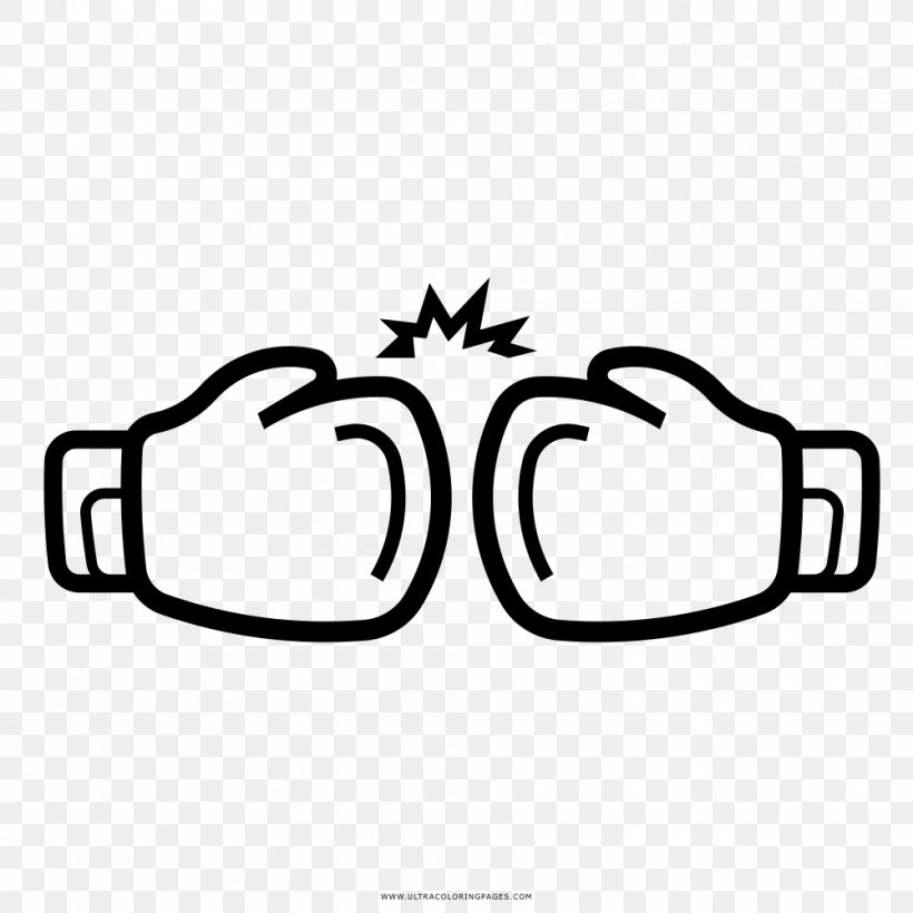 Boxing Glove Drawing Coloring Book, PNG, 1000x1000px, Boxing Glove, Animaatio, Area, Black, Black And White Download Free