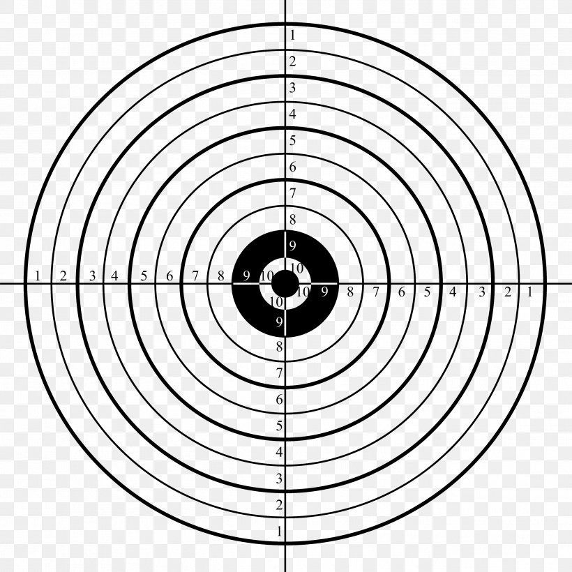Shooting Target Shooting Range Shooting Sports Clip Art, PNG, 2601x2601px, Shooting Target, Area, Bb Gun, Black And White, Bullseye Download Free