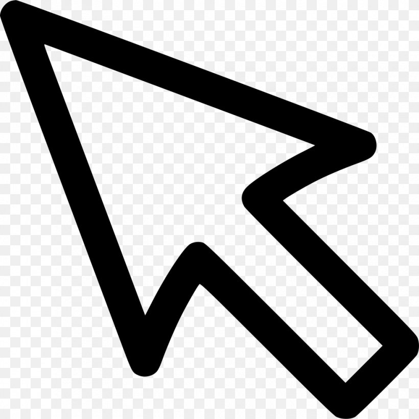 Computer Mouse Pointer Cursor Arrow Point And Click, PNG, 980x980px, Computer Mouse, Area, Black And White, Brand, Computer Download Free