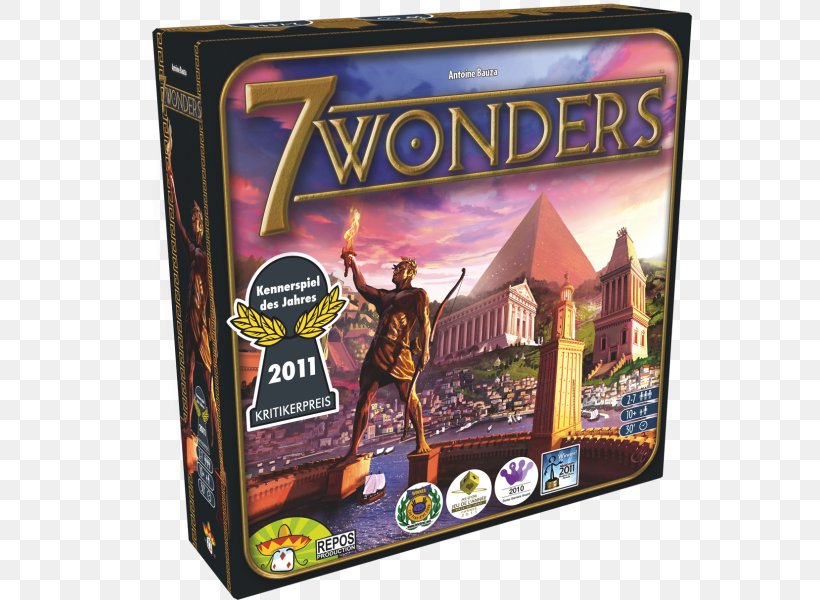 Repos Production 7 Wonders Board Game Tabletop Games & Expansions, PNG, 600x600px, 7 Wonders, Action Figure, Agricola, Antoine Bauza, Board Game Download Free