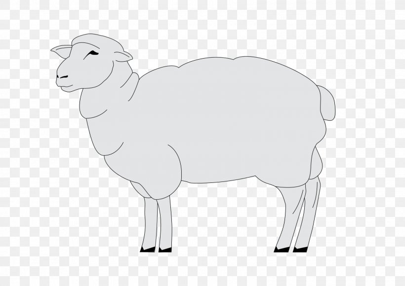 Sheep Cattle Goat Horse Mammal, PNG, 1600x1132px, Sheep, Animal, Black And White, Cattle, Cattle Like Mammal Download Free