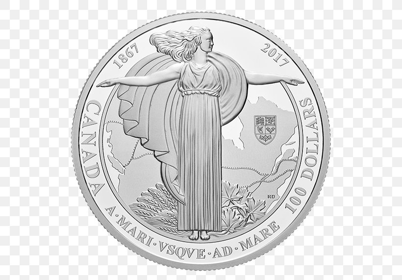 Coin History Of Canada A Mari Usque Ad Mare Canadian Confederation, PNG, 570x570px, Coin, Black And White, Canada, Canadian Confederation, Canadian Encyclopedia Download Free
