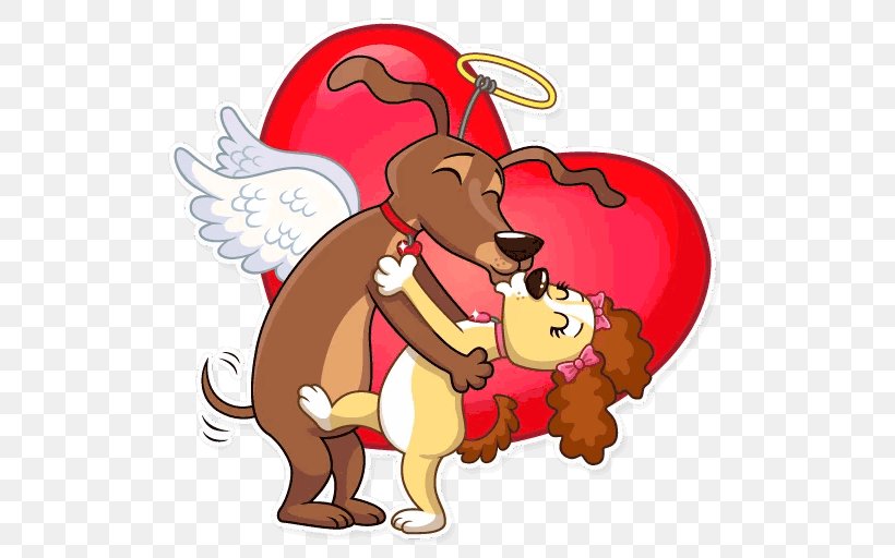 Dachshund Sticker Telegram Cupid Clip Art, PNG, 512x512px, Watercolor, Cartoon, Flower, Frame, Heart Download Free