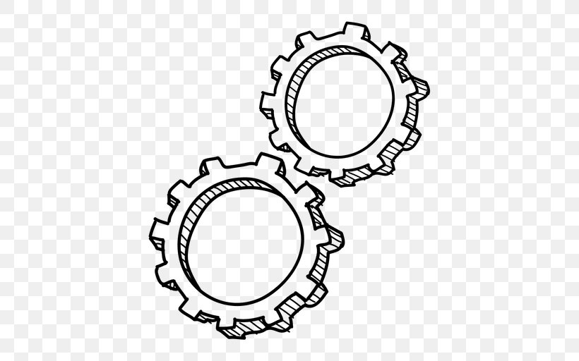 Gear, PNG, 512x512px, Gear, Area, Auto Part, Bicycle Part, Black And White Download Free