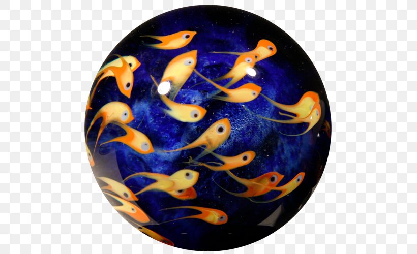 Paperweight Glass Art Marble, PNG, 500x500px, Paperweight, Blue, Cobalt, Cobalt Blue, Fish Download Free