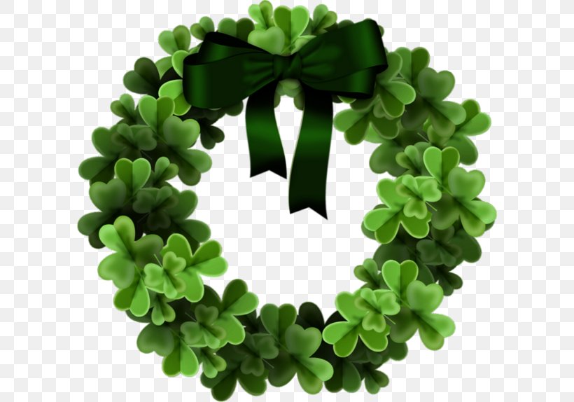 Saint Patrick's Day Shamrock Clover, PNG, 600x574px, Watercolor, Cartoon, Flower, Frame, Heart Download Free
