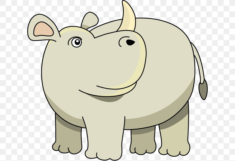 Cattle Rhinoceros Clip Art, PNG, 630x562px, Cattle, Animal, Animal Figure, Bear, Cartoon Download Free