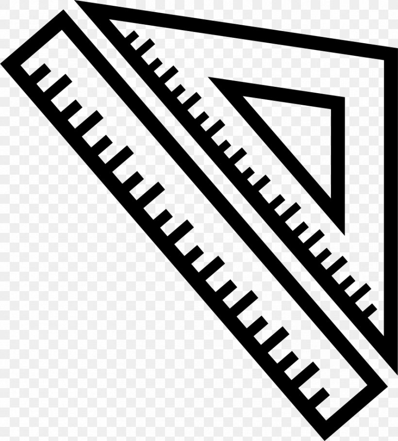Ruler Set Square Icon Design, PNG, 884x980px, Ruler, Area, Black, Black And White, Brand Download Free