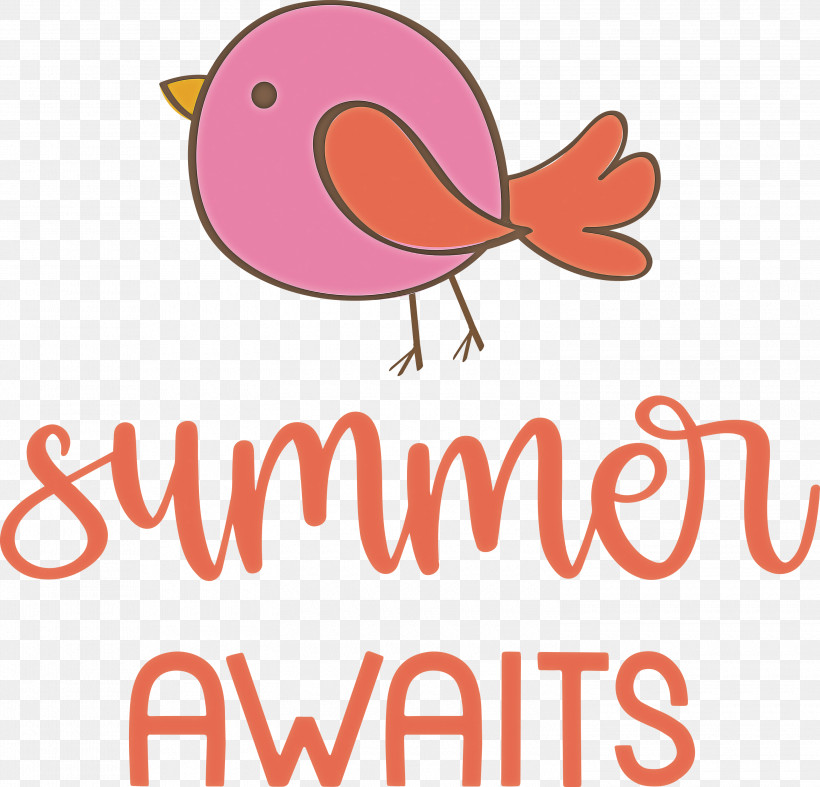 Summer Awaits Summer Summer Vacation, PNG, 3000x2881px, Summer, Beak, Biology, Cartoon, Geometry Download Free