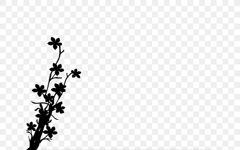 Twig Plant Stem Flower Leaf Font, PNG, 640x512px, Twig, Black M, Blackandwhite, Branch, Computer Download Free
