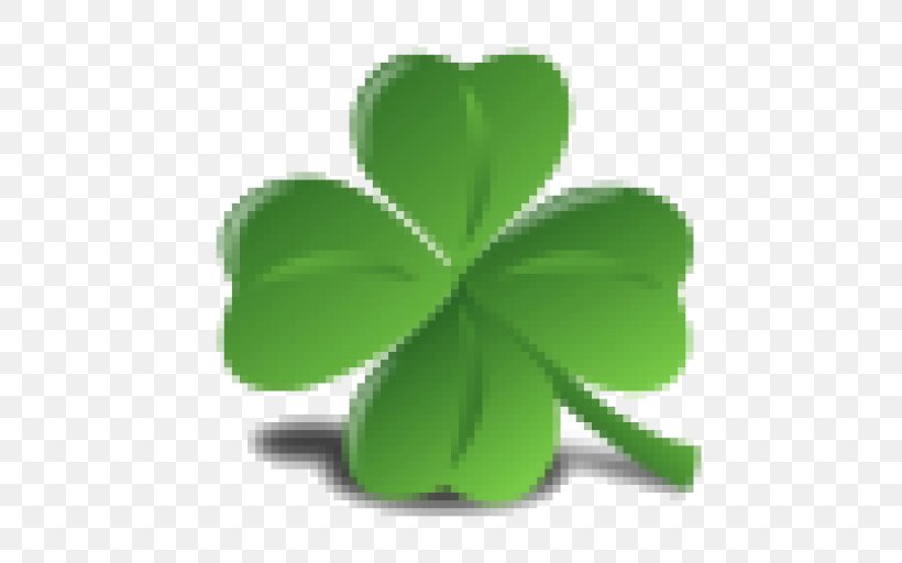 Four-leaf Clover Saint Patrick's Day Clip Art, PNG, 512x512px, Fourleaf Clover, Clover, Drawing, Grass, Green Download Free