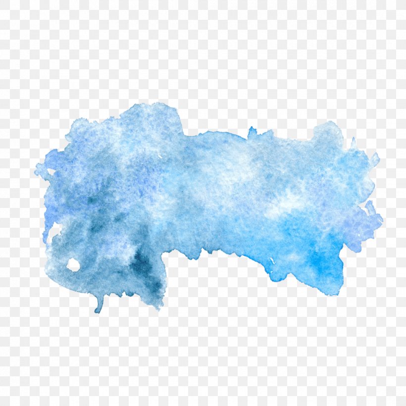 Blue Paper Watercolor Painting, PNG, 1080x1080px, Blue, Cloud, Color, Creativity, Paint Download Free