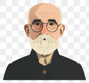 Cartoon Grandfather - Portrait Of An Old Man PNG