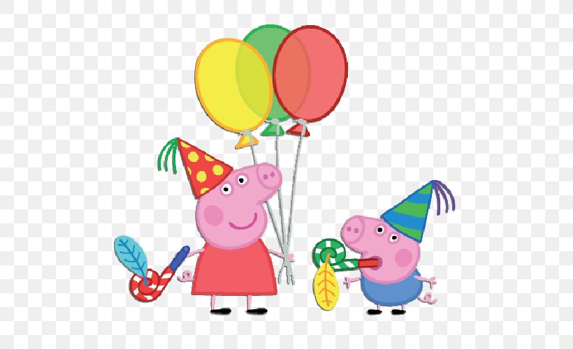 Daddy Pig Birthday Party Mummy Pig Clip Art, PNG, 500x500px, Daddy Pig, Animal Figure, Area, Art, Artwork Download Free