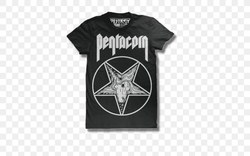 T-shirt Pentacorn Black Magic Pentagram, PNG, 501x514px, Tshirt, Active Shirt, Advertising, Black, Black Magic Download Free