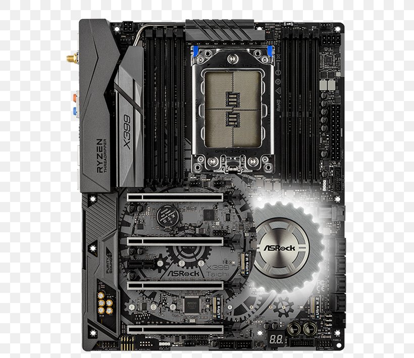 Asrock X399 AMD X399 TR4 ATX Motherboard Socket TR4 Ryzen, PNG, 709x709px, Motherboard, Asrock, Atx, Central Processing Unit, Computer Download Free