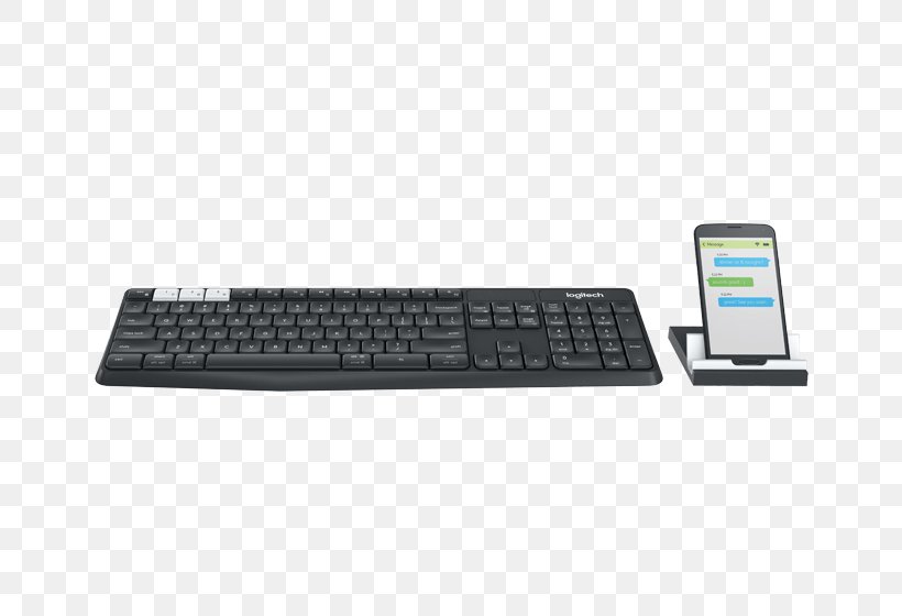 Computer Keyboard Laptop Logitech Unifying Receiver Wireless Keyboard Handheld Devices, PNG, 652x560px, Computer Keyboard, Computer, Computer Accessory, Computer Component, Electronic Device Download Free