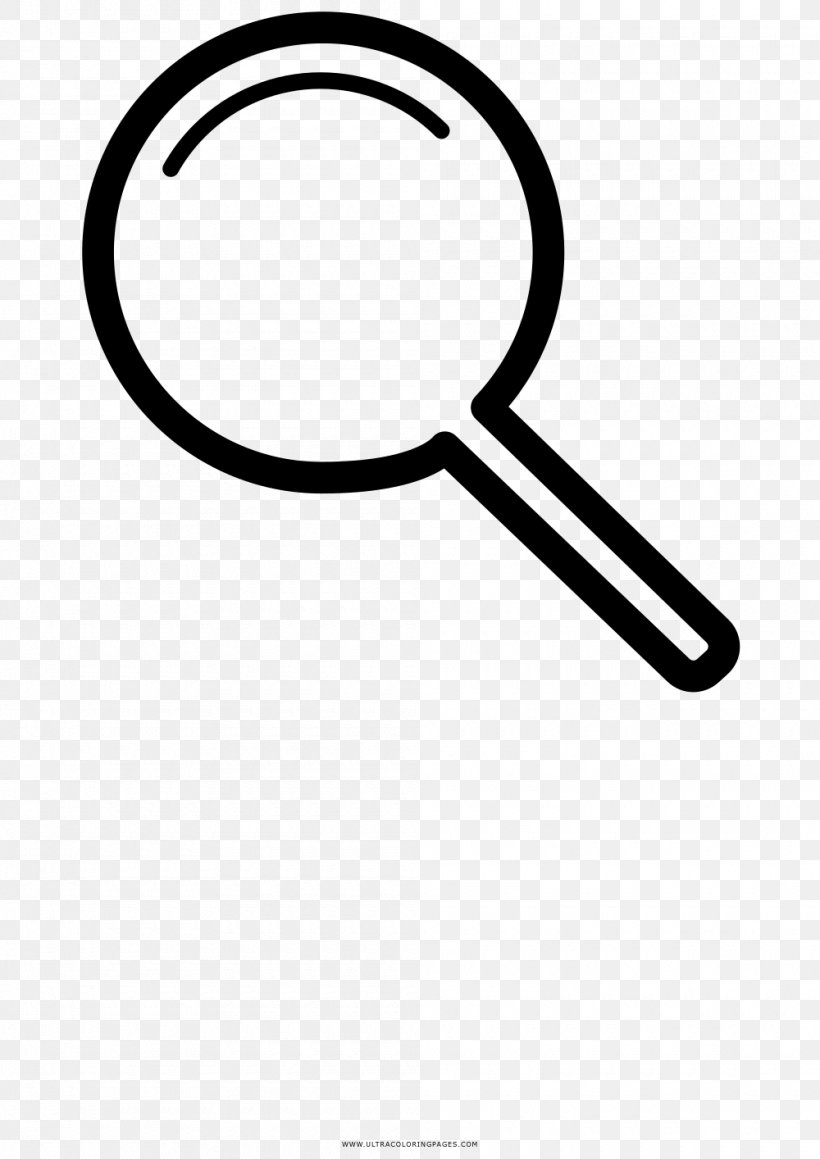 Magnifying Glass Coloring Book Drawing Clip Art, PNG, 1000x1414px, Magnifying Glass, Area, Ausmalbild, Black And White, Book Download Free