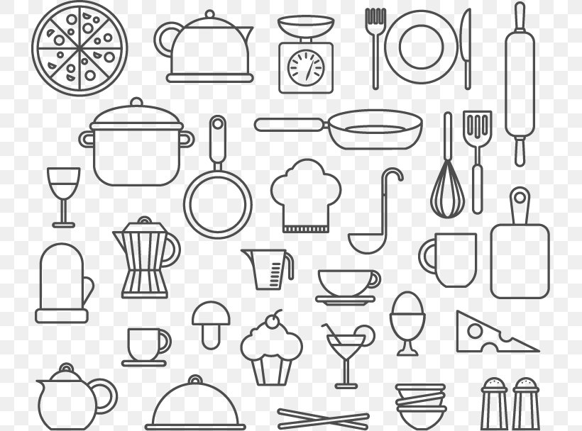 Kitchen Utensil Euclidean Vector Whisk Icon, PNG, 731x608px, Kitchen, Area, Auto Part, Black And White, Coffeemaker Download Free