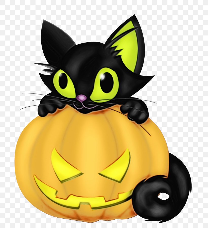 Halloween Cat Drawing, PNG, 743x900px, Watercolor, Black Cat, Cartoon, Cat, Drawing Download Free
