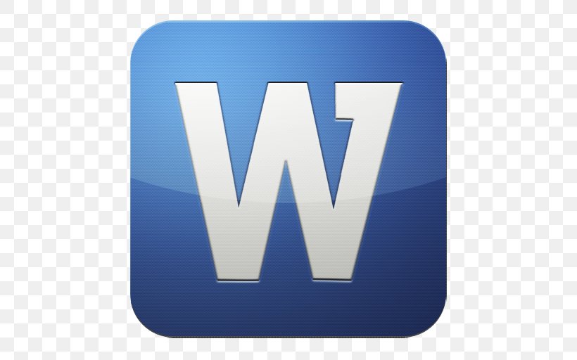Microsoft Word, PNG, 512x512px, Microsoft Word, Apple Icon Image Format, Application Software, Blue, Brand Download Free