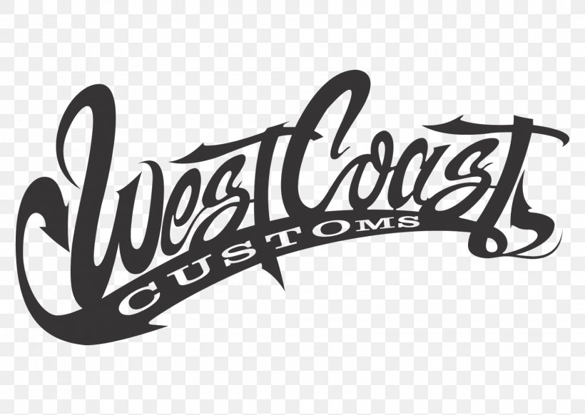 West Coast Of The United States West Coast Customs Logo Car, PNG, 1600x1136px, West Coast Of The United States, Black And White, Brand, Calligraphy, Car Download Free