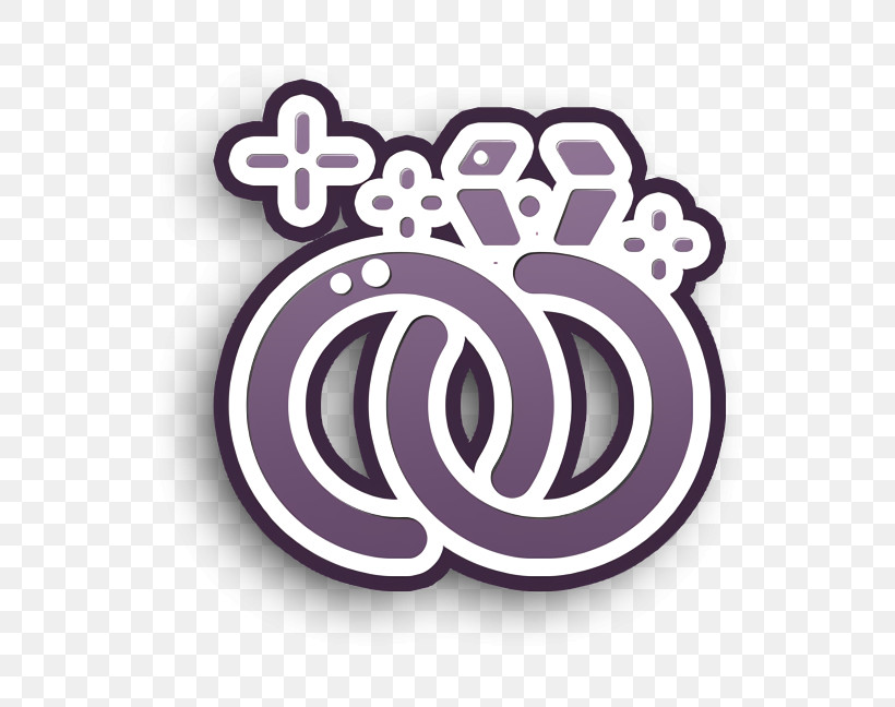 Wedding Ring Icon Wedding Icon Ring Icon, PNG, 650x648px, Wedding Ring Icon, Circle, Lilac, Logo, Purple Download Free