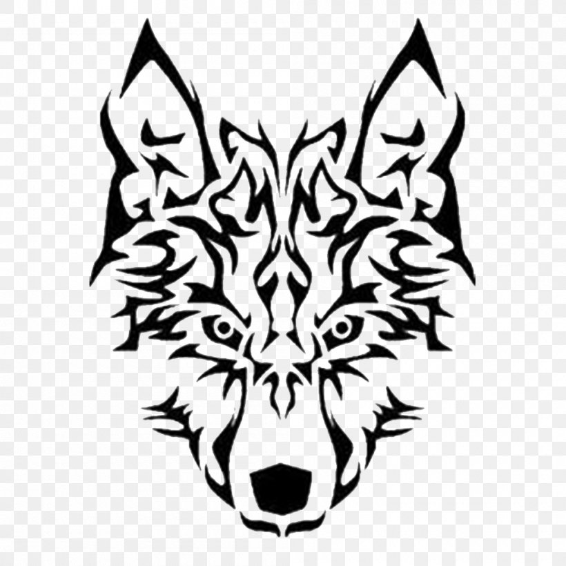 Arctic Wolf Wall Decal Sticker Logo, PNG, 1000x1000px, Arctic Wolf, Art, Big Cats, Black, Black And White Download Free
