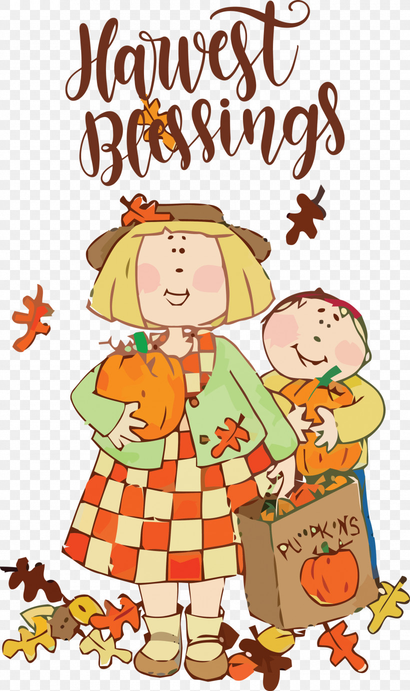 Harvest Blessings Thanksgiving Autumn, PNG, 1780x3000px, Harvest Blessings, Autumn, Cartoon, Christmas Day, Drawing Download Free