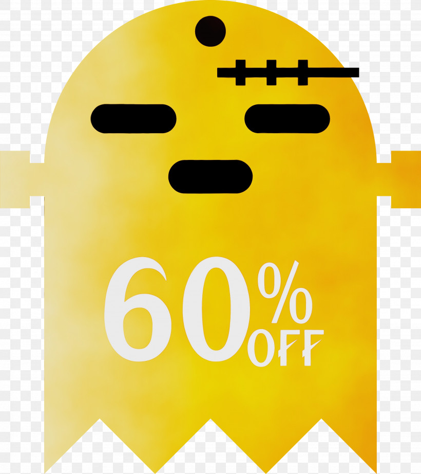 Smiley Yellow Angle Line Happiness, PNG, 2667x3000px, 60 Discount, 60 Off, Halloween Discount, Angle, Area Download Free