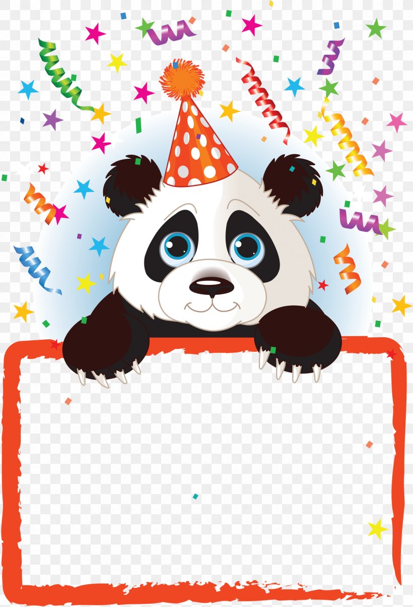 Giant Panda Birthday Bear Clip Art, PNG, 1200x1762px, Giant Panda, Art, Artwork, Balloon, Bear Download Free
