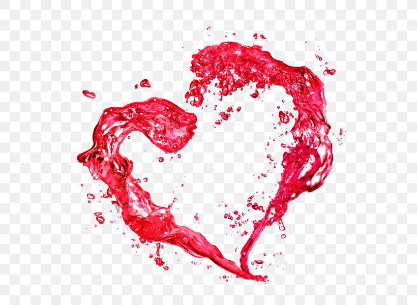 Red Heart-shaped Water, PNG, 600x600px, Watercolor, Cartoon, Flower, Frame, Heart Download Free